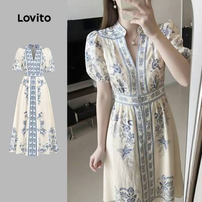 Lovito Đầm boho mùa xuân/hè cho nữ L171ED071