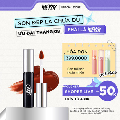 [NEW BY AI] Son Kem Lì, Mịn Mượt Nhẹ Môi, Bền Màu Merzy Cyber Mellow Tint 4g