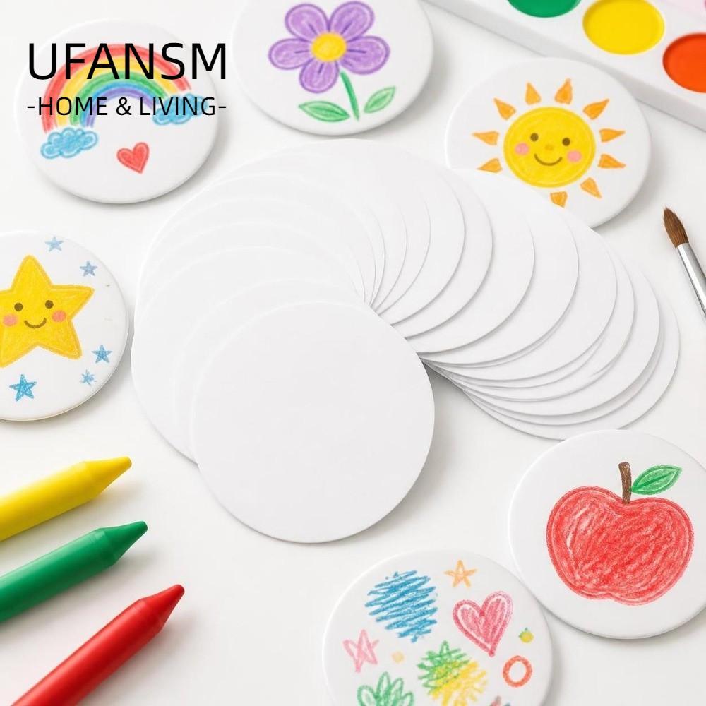 UFASM 100 Chiếc Giấy Làm Huy Hiệu DIY, Nút Huy Hiệu Giấy Trống DIY Huy Hiệu Làm Nút Giấy Huy Hiệu Gi