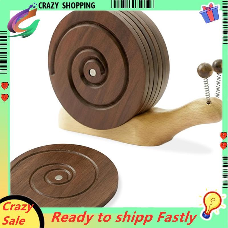 Coaster Snail Coaster Từ Snail Coaster Coaster Đế lót ly từ tính