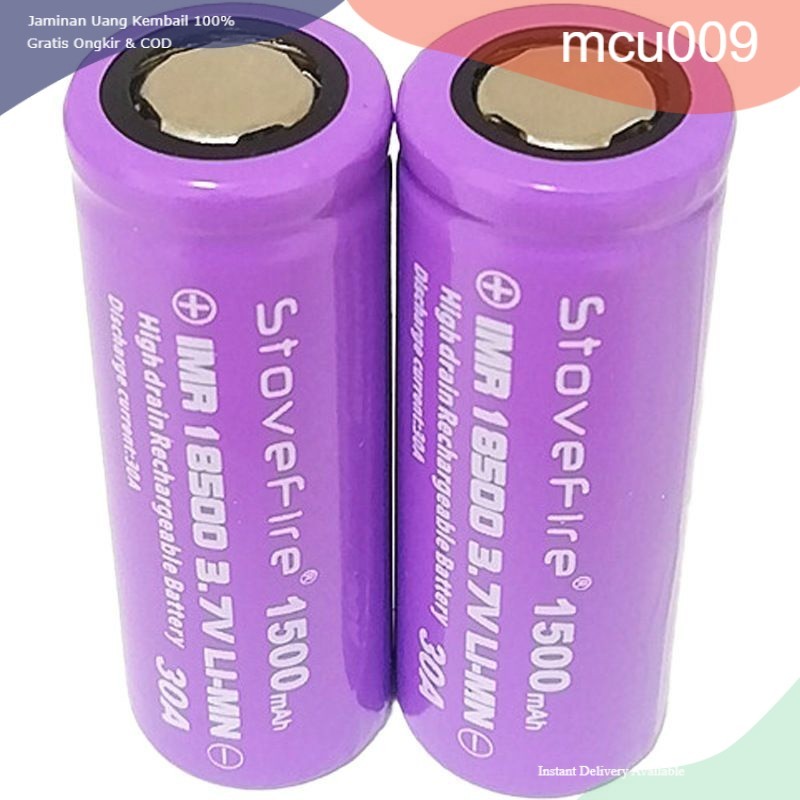 achun.vn - CELL PIN Stovefire 18500 - 1500mAh - 3.7V xả 30A