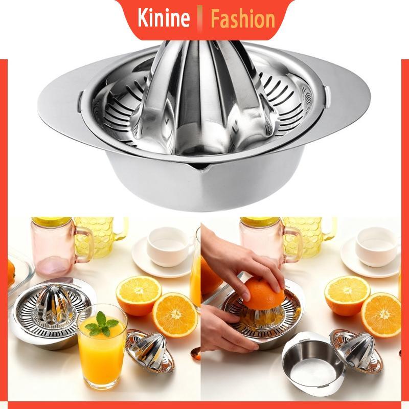 KIN Hand Press Juice Maker Xoay Press Steel Citrus Lemon Bóp có bát lọc cho nhà bếp tại nhà Sử dụng 