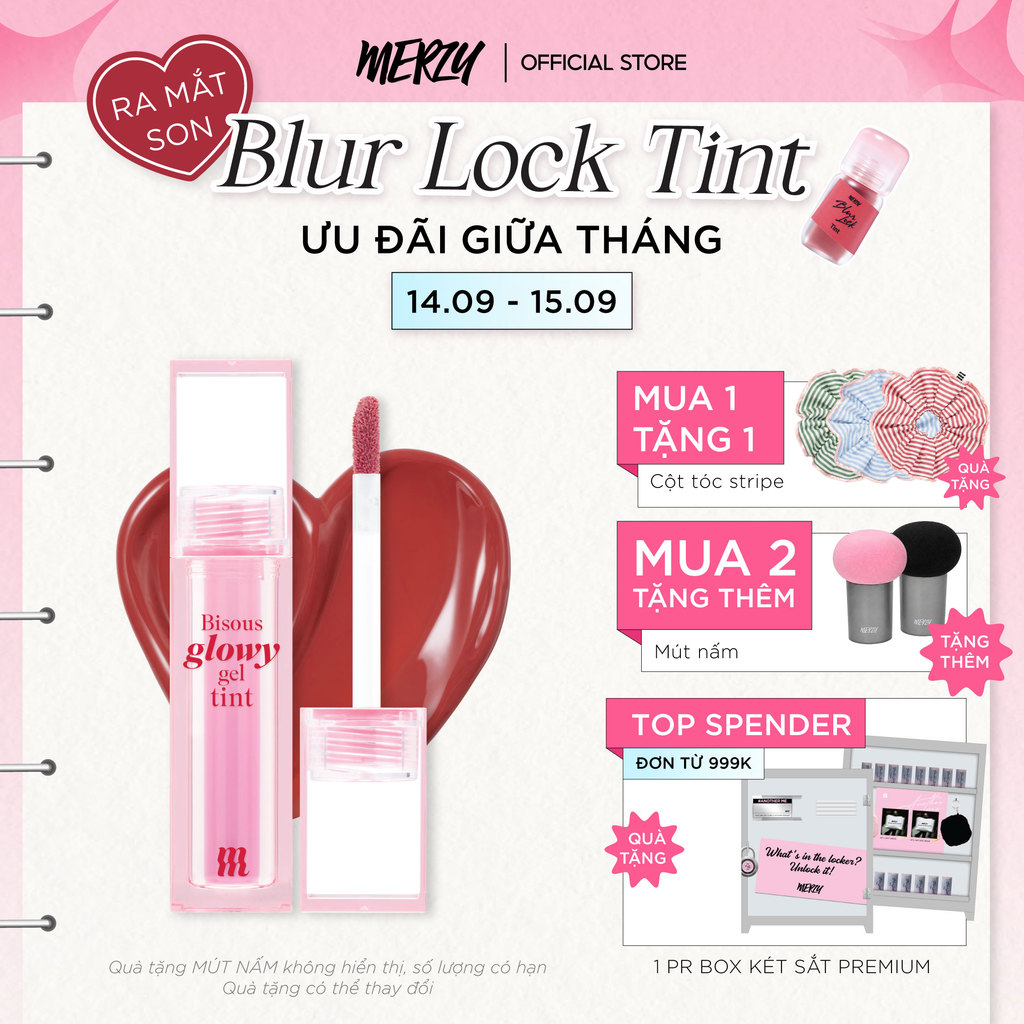 Son Bóng Pha Lê Căng Mọng, Bền Màu Merzy Bisous Glowy Gel Tint 4g