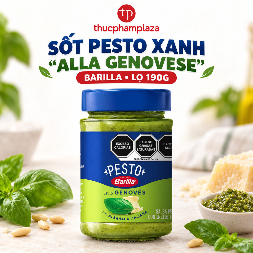 Sốt Pesto xanh “ALLA GENOVESE” hiệu Barilla – lọ 190g