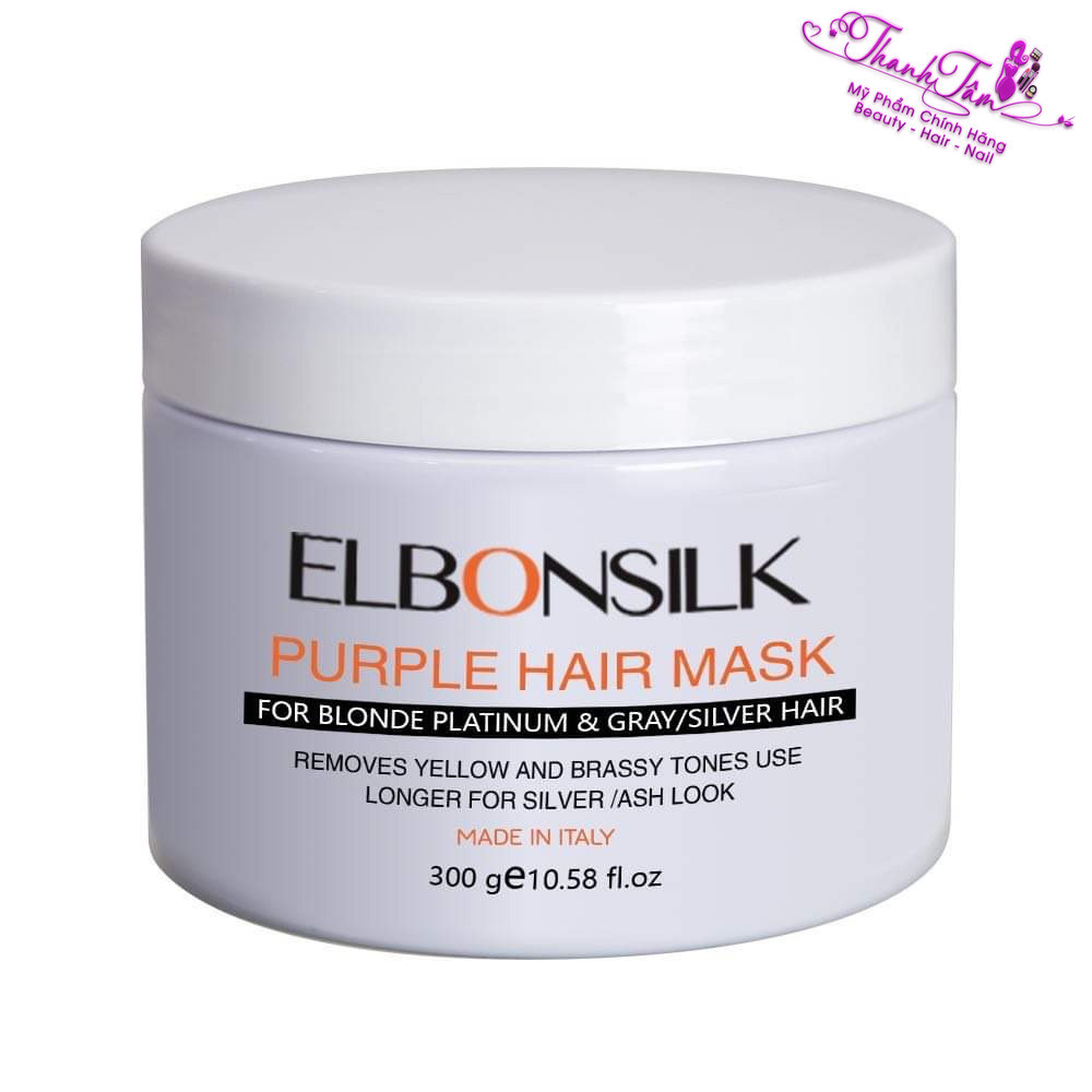 Hấp tím khử vàng Elbonsilk Purple Hair Mask 300ml - NN