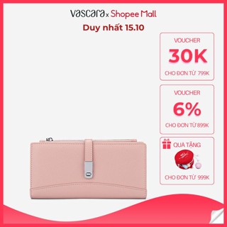 [Voucher 30K | 15.10] Vascara Ví Cầm Tay Nhấn Khóa Gài Trang Trí - WAL 0321