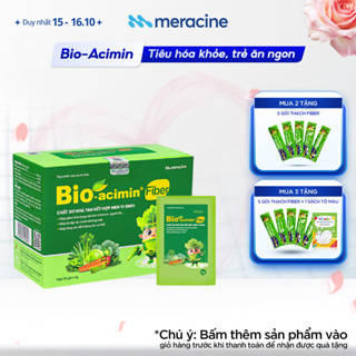 Cốm vi sinh Bio acimin Fiber bổ sung chất xơ tự nhiên cải thiện tình trạng táo bón hộp 30 gói