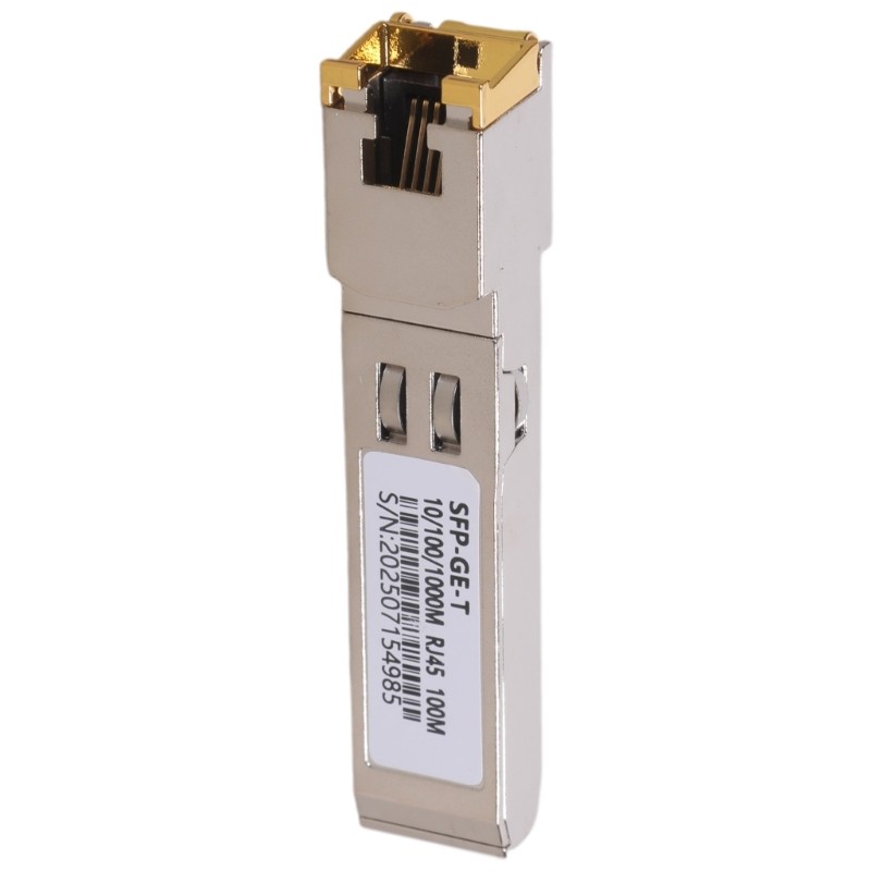 Fa RJ45 SFP Mô-đun đồng RJ45 Cổng thu phát 10 100 1000M RJ45