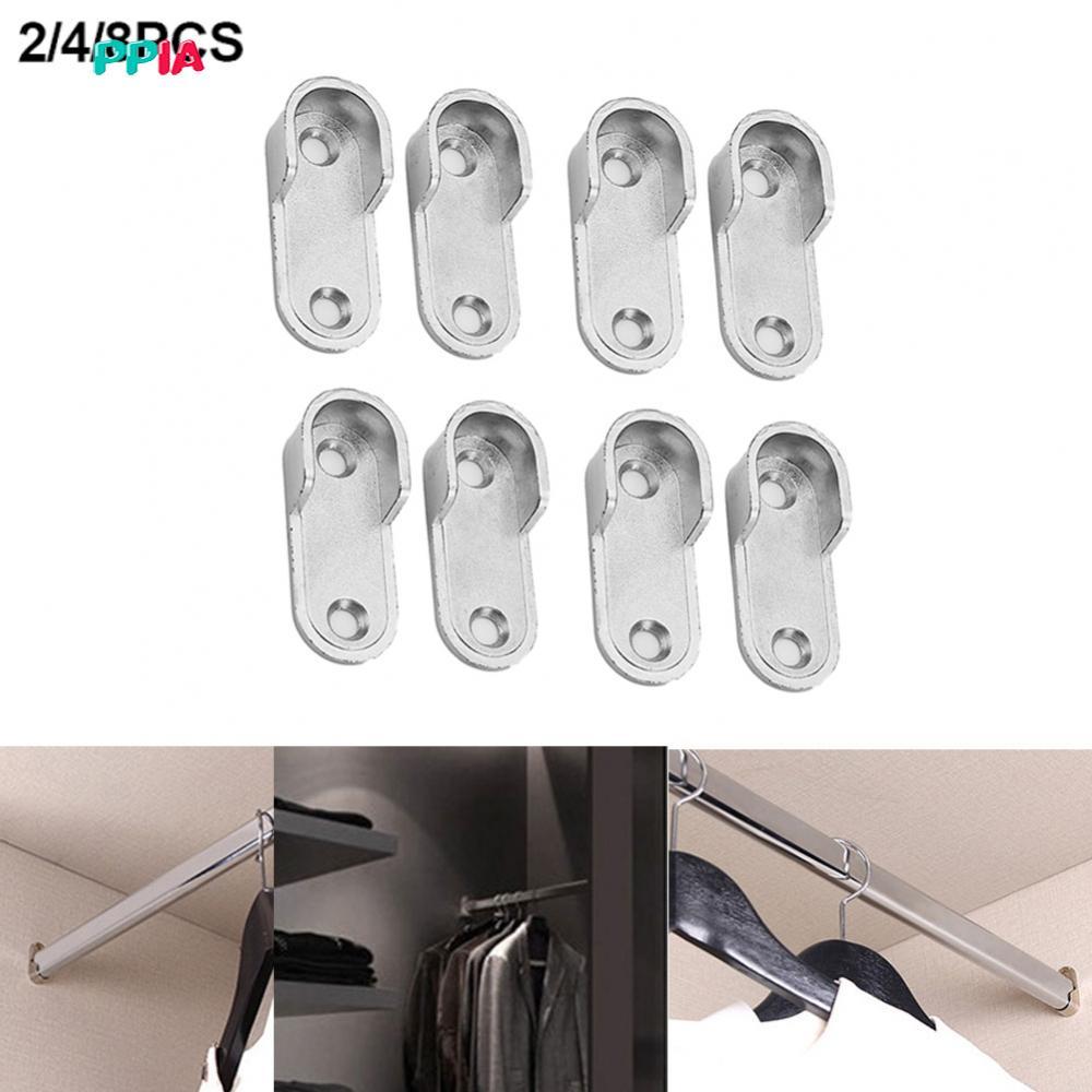 [PPIAVN]Closet Brackets Accessories 2/4/8Pcs Closet Rod Pole&Bracket Thickening Holder[Ready stock]