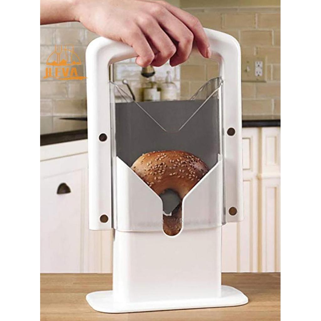 [HEVA] 2023 Máy thái lát đa năng Oril Bagel Guillotine mới với thép không gỉ de Bread Cake Buns Máy 