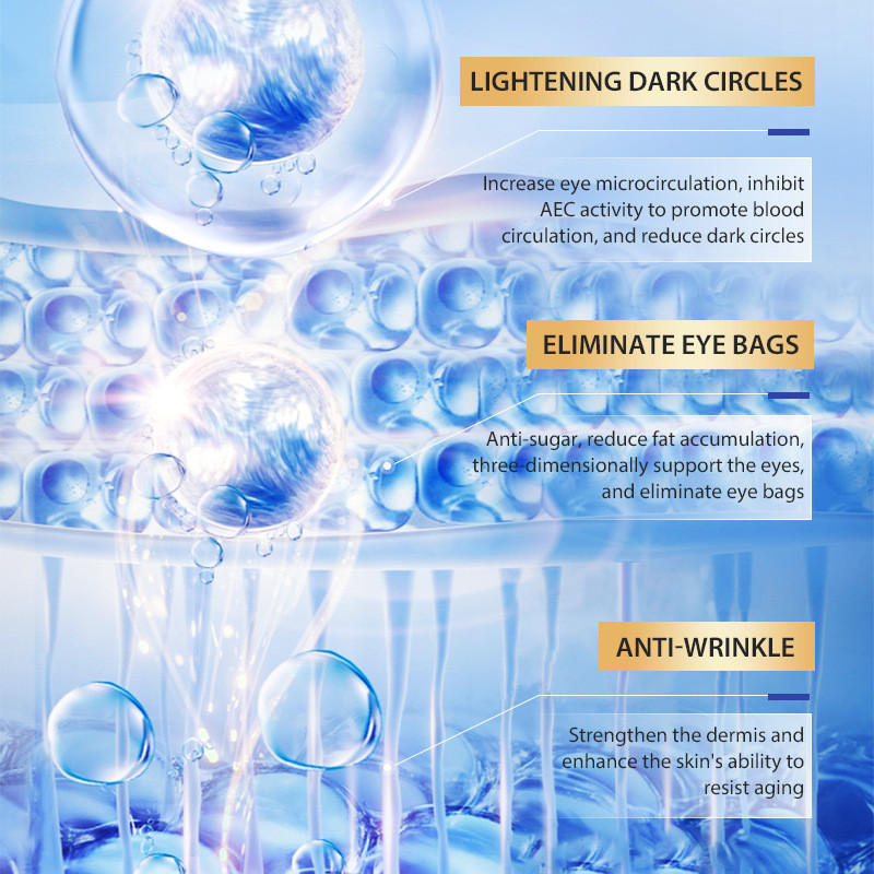 Độc quyền All-English XUEYI Fade Eye Lines Caffeine Roll-On Essence Eye Cream Xuất khẩu