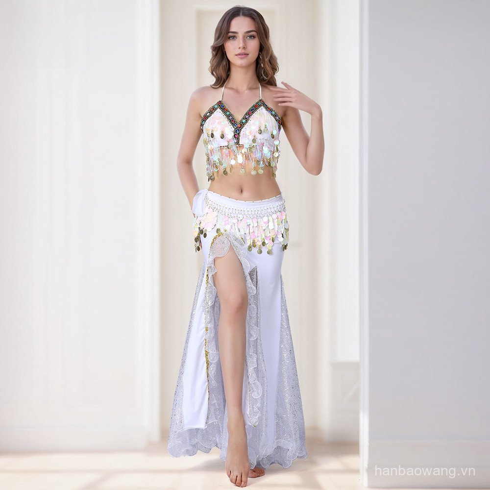 Exotic Indian Dance Costume Foreign Trade Hot-Selling Women's Dance Outfit Three-Piece Set