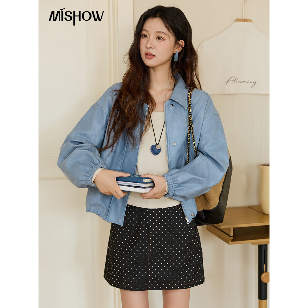 MISHOW 2025 Áo khoác da PU kiểu mới cho mùa thu và mùa đông