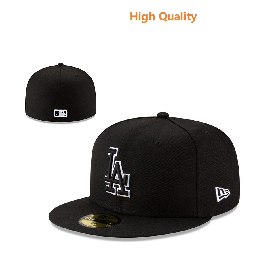 Thời trang Full Cap MLB Los Angeles Dodgers Closed Fit Hat Nam Nữ 59FIFTY Mũ được trang bị (unisex)