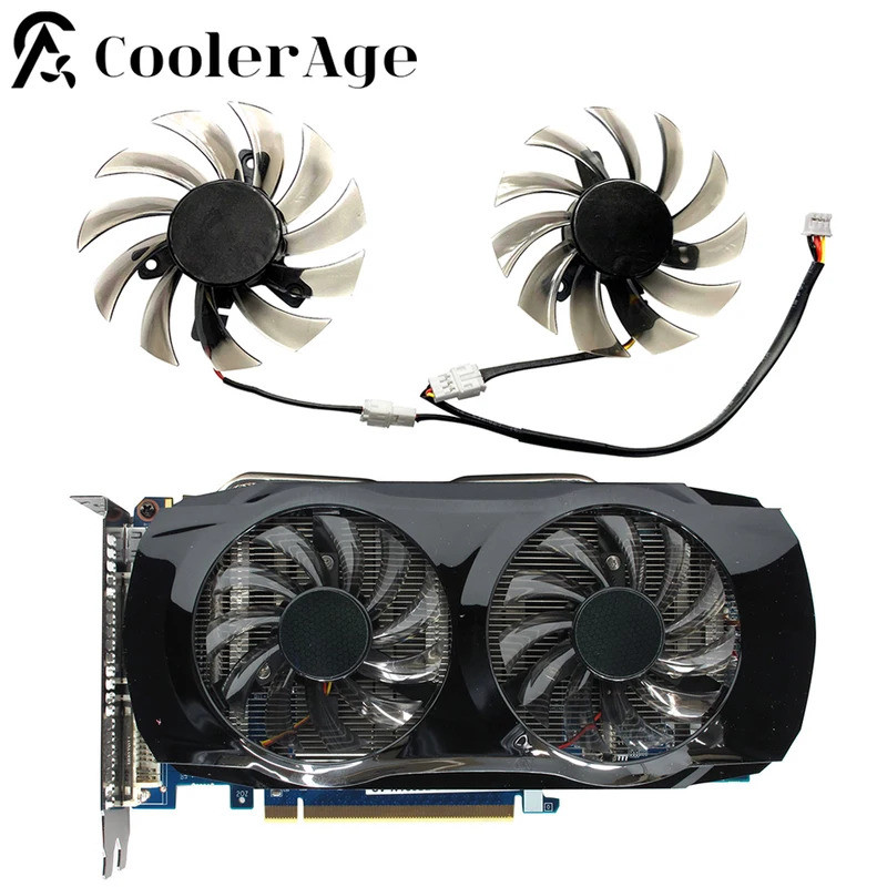I7​5MM T128010Quạt Card Video SM N460 GTX670 GTX580 GTX560Ti Cho Gigabyte GTX 670 580 560 Ti Quạt Th