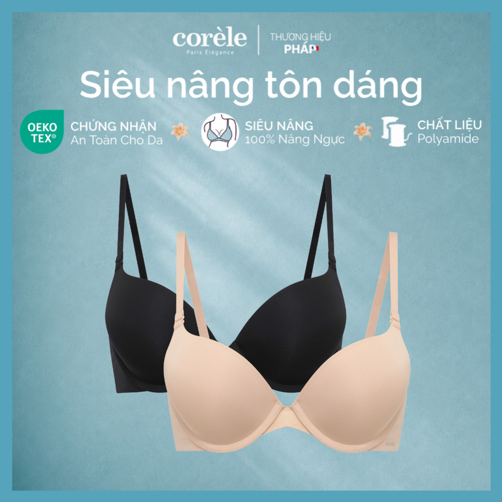 COMBO 2 áo ngực nữ cao cấp siêu nâng mút dày 3cm có gọng bản lưng vừa, push-up mặc áo dài, chuẩn OEK