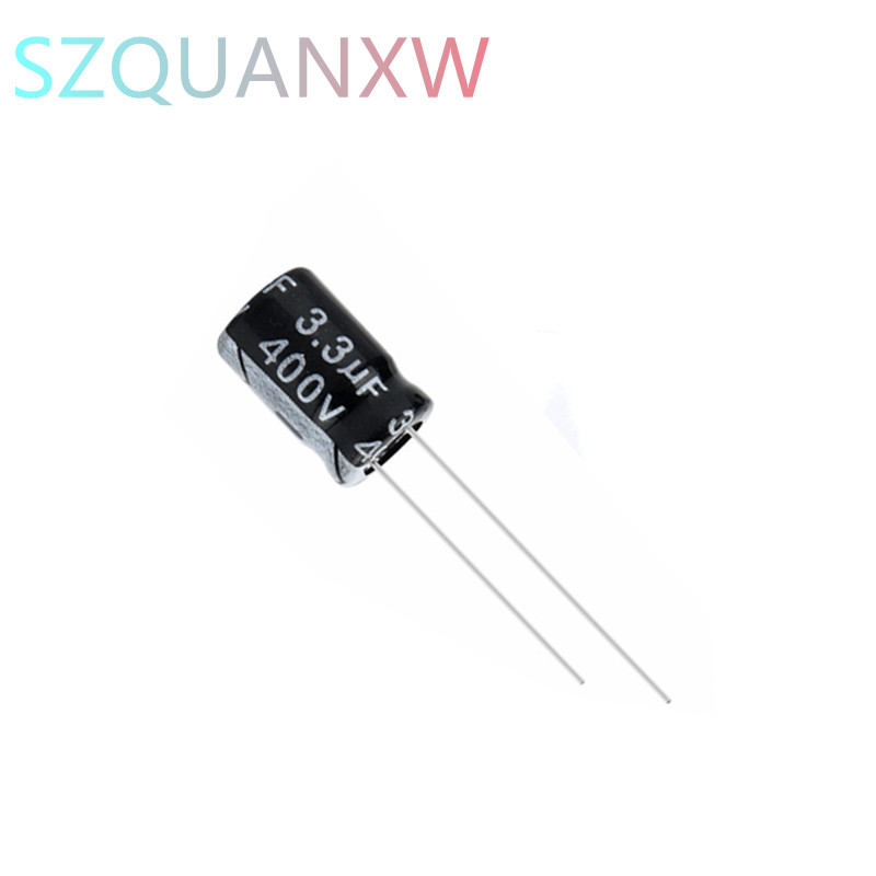 20 Chiếc Tụ Điện Phân 400V3.3UF 8 * 12 Mm Nhôm Điện Phân Tụ 400V 3.3UF