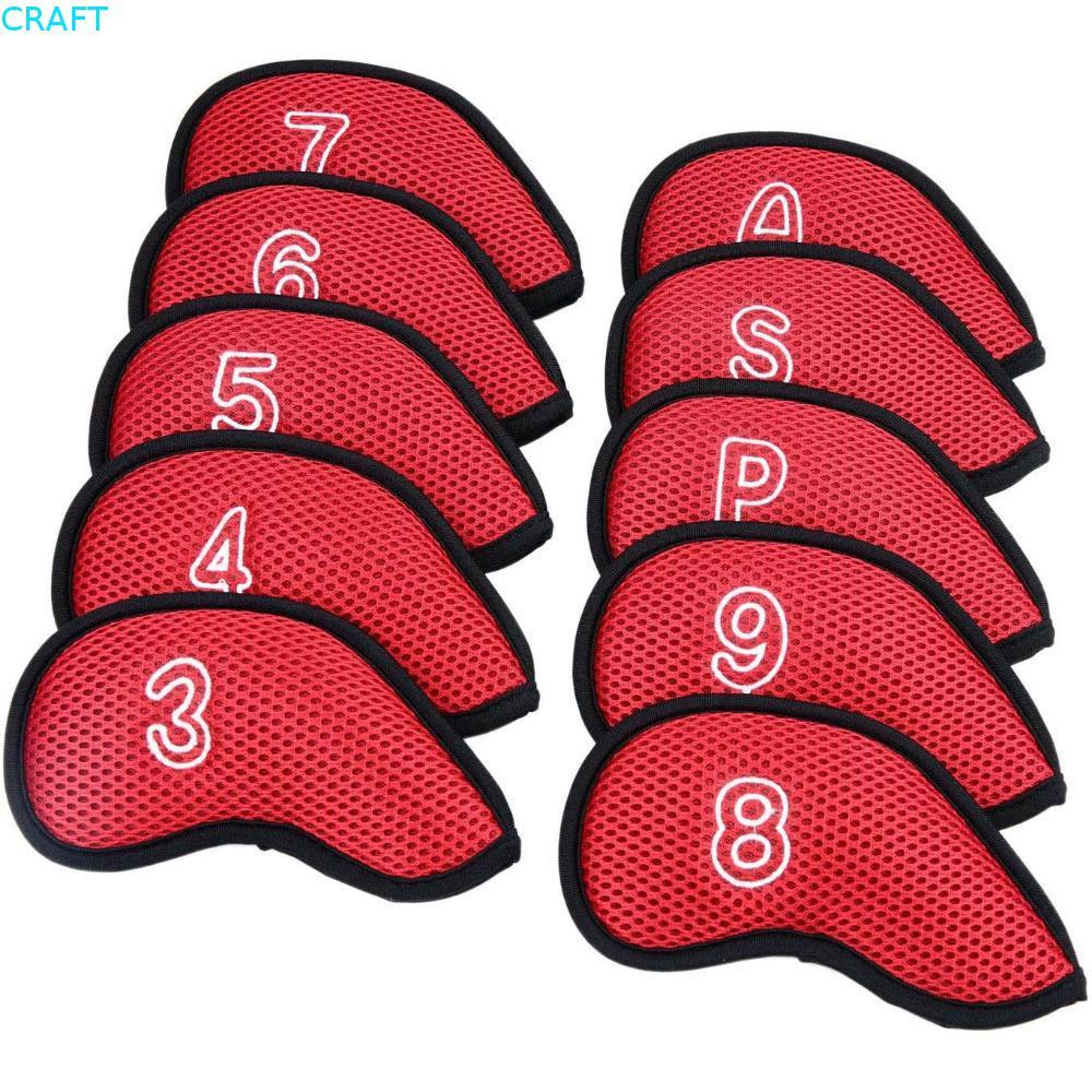 CRAFT Golf Club Cover Meshy Cover Vỏ bảo vệ Neoprene với thiết kế số 3,4,5,6,7,8,9, P, S, A Iron pol