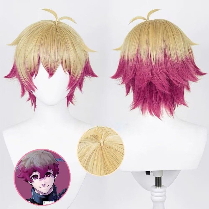 Anime Blue Lock Alexis Ness Cosplay Tóc Giả 30cm Vải Lanh Hoa Hồng Đỏ Tóc Giả Ngắn Anime Cosplay Tóc