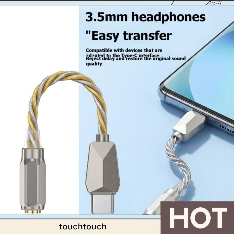 Cáp chuyển đổi tai nghe nữ Type-C sang 3,5 mm có bộ giải mã âm thanh 32-Bit / 384kHz KT02H20 Chip to