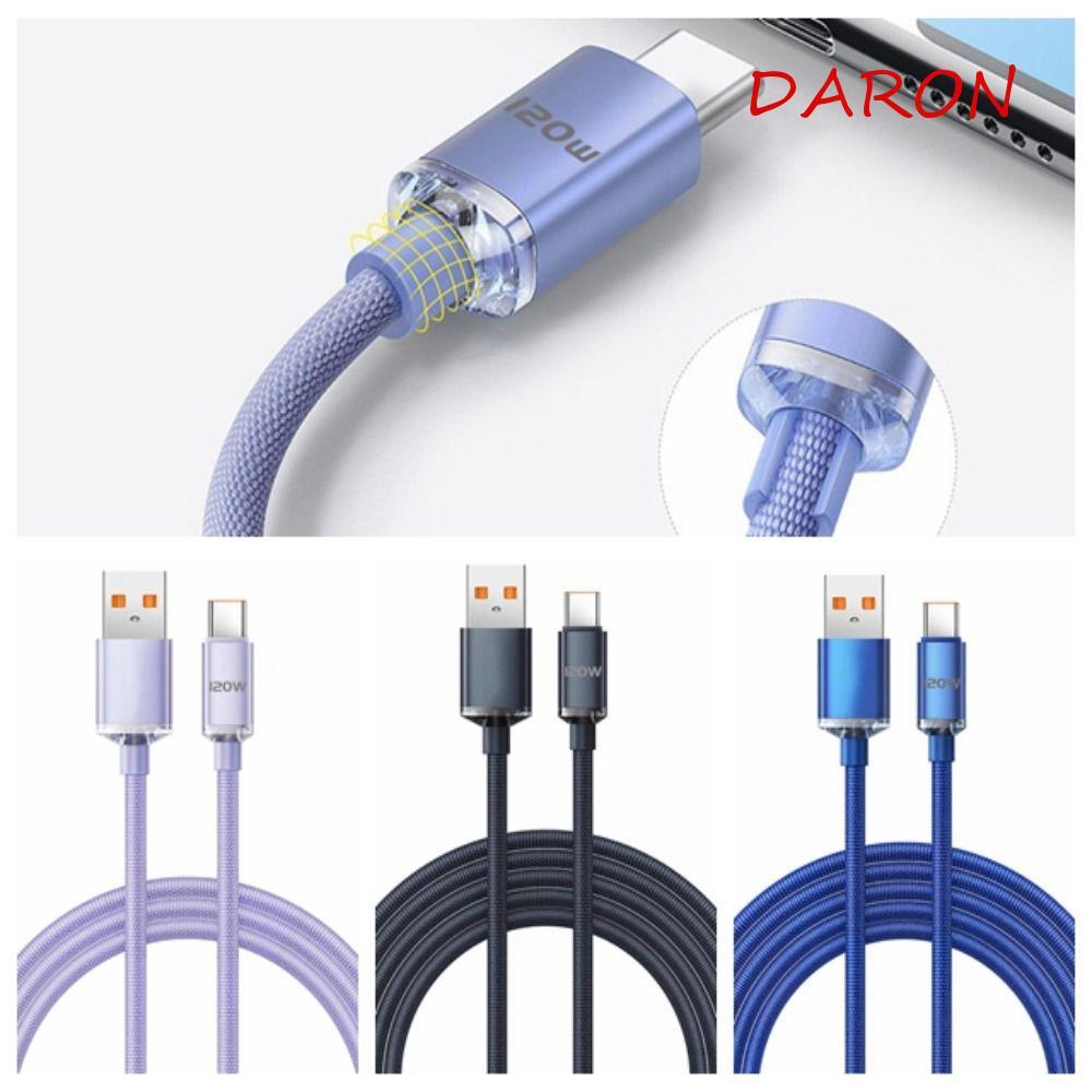 Dây sạc nhanh DARON 120W 6A, Cáp USB Type C USB C 120W USB Type C, Dây dữ liệu 120W 6A Sạc nhanh Phụ