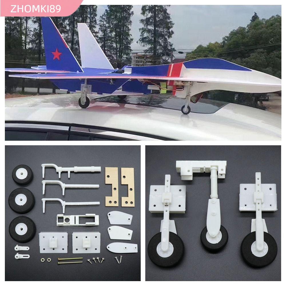 ZHOMKI89 RC Plane Landing Gear, DIY KT Board SU27 Bộ lắp ráp, Đồ chơi Trọng lượng nhẹ Máy bay cánh c