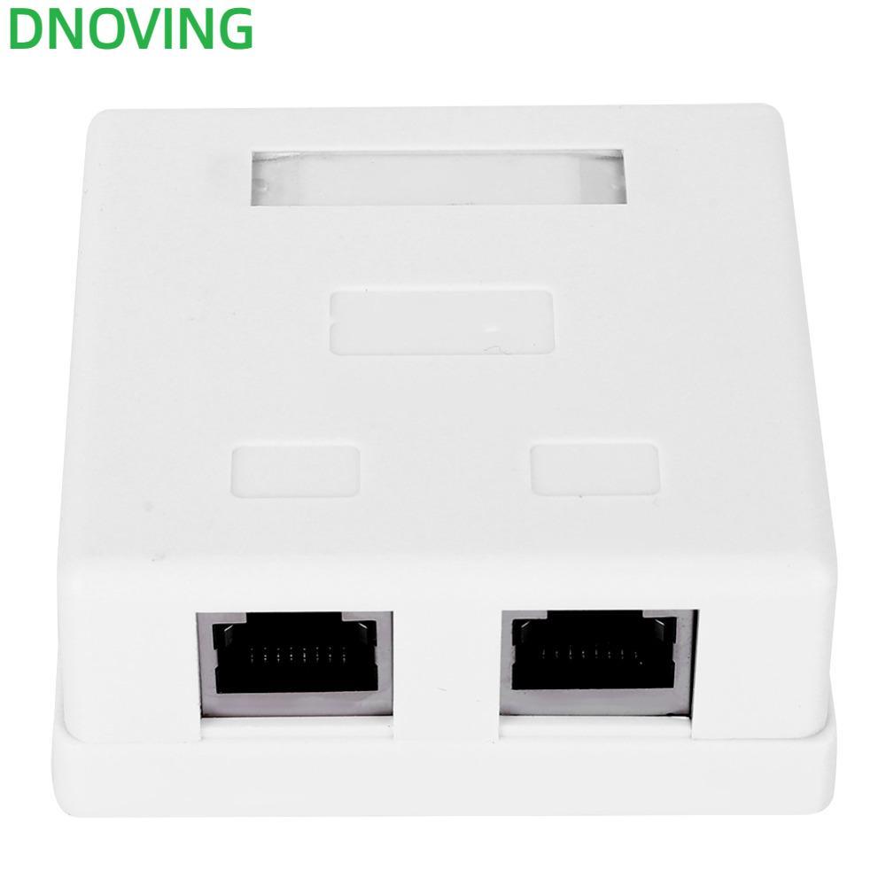 Hộp gắn DNOVING RJ45-8P8C, có ốc vít và băng keo hai mặt Hộp gắn bề mặt RJ45-8P8C, Dễ dàng gắn Cat 5