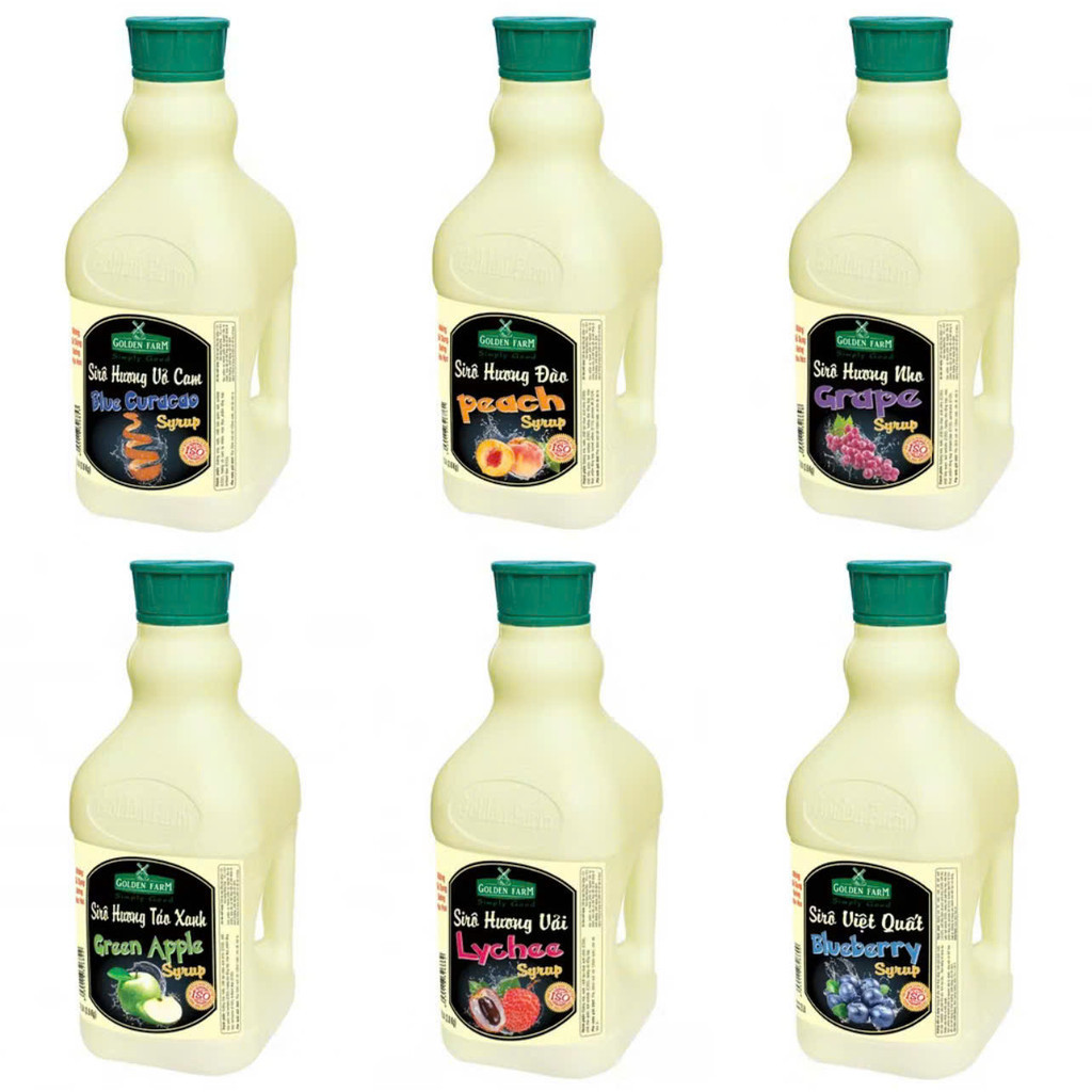 BÁN SỈ THÙNG 4 CHAI Syrup Golden Farm Can 2L - Siro Golden Farm 2L