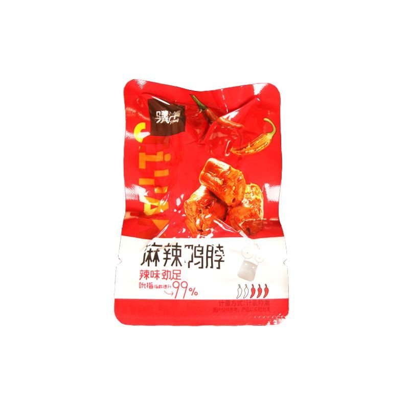 Cổ Vịt Cay Jiyang500g Cổ vịt cay ngọt được đóng gói riêng lẻ, một món ăn vặt đặc sản của Tĩnh Giang.