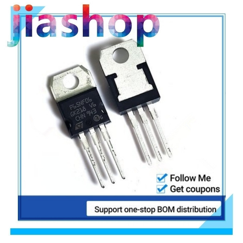 5 Cái STP65NF06 P60NF06 MOS P55NF06 STP75NF75 TO-220 mới trên
