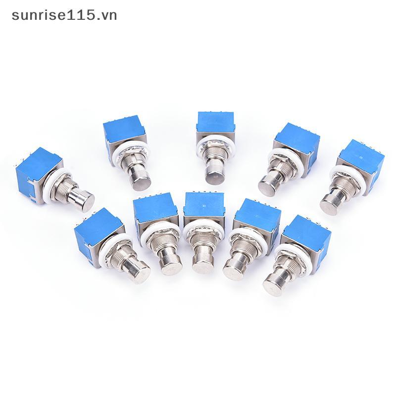 SSVN 10 Chiếc 9pin 3PDT Guitar Hiệu Ứng Bàn Đạp Hộp Stomp Foot Metal Switch True Bypass.