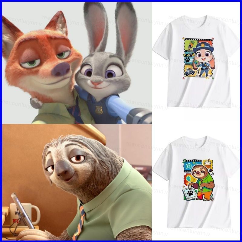 GN Zootopia 2 JUDY NICK Nibbles Áo thun mùa hè Anime tay ngắn hàng đầu NG