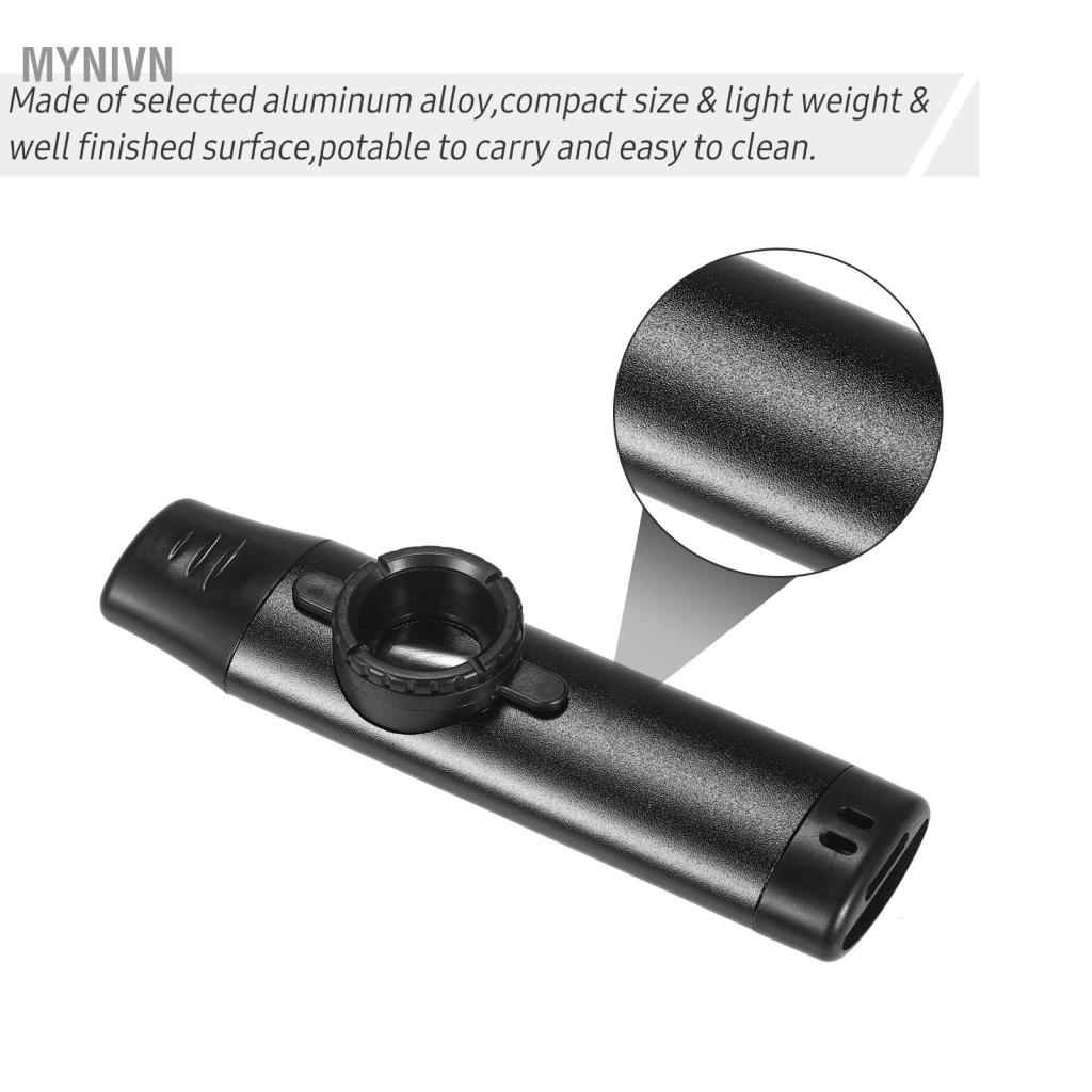 Mynivn Hợp kim nhôm Kèn Kazoo SIUKE Nhạc cụ hơi gỗ dành cho người mới bắt đầu Kèn kazoo đen