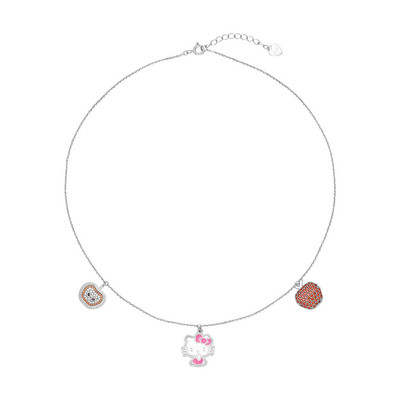 Dây cổ trẻ em Bạc đính đá PNJ ❤️ HELLO KITTY Grow with you ZTZTW060038