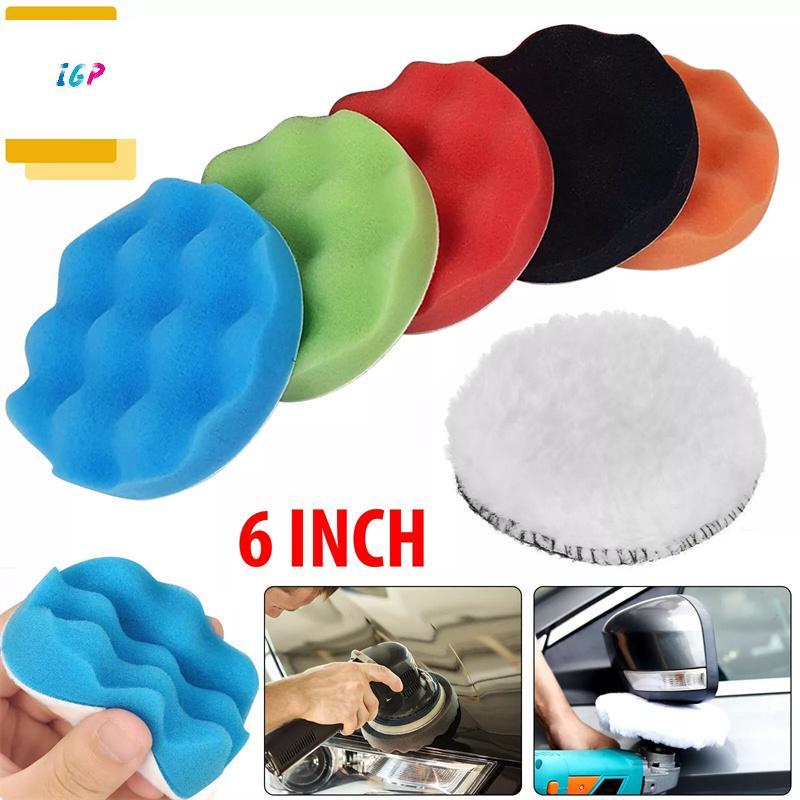 (IGP) 6 Pa 6 Inch pound Đánh Bóng Miếng Lót Cắt Miếng Bọt Biển Bộ Dụng Cụ Đánh Bóng Xe Ô Tô Bọt Biển