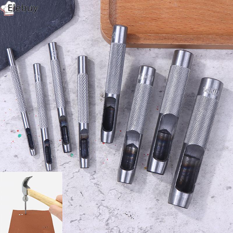 [Ele-T] 1 Da Đấm 3-25MM Lỗ Đục Lỗ Thép Tròn Da Thủ Công Lỗ Rỗng Đục Lỗ Cho Kim Loại Miếng Đệm Da Cao