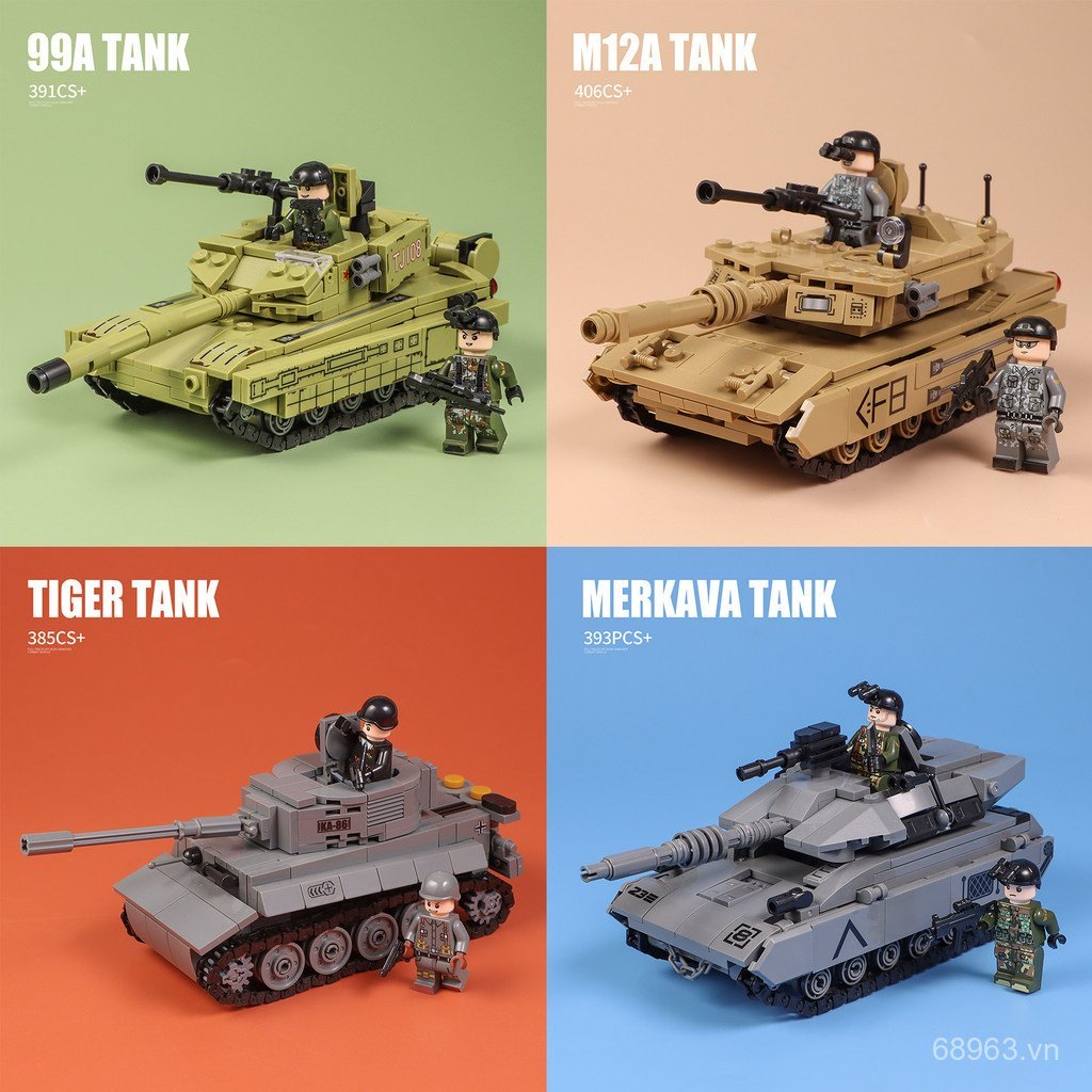 Leopard 2A7 Hổ Đồ Chơi Lắp Ráp Bé Trai Quà Tặng Sinh Nhật XZV7