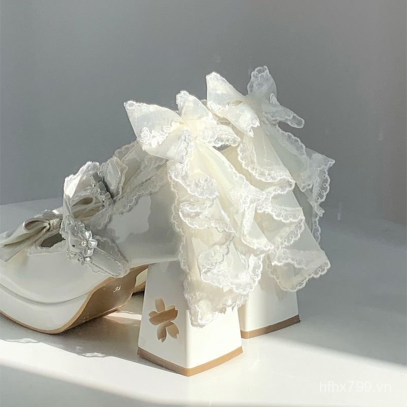 [Meiser] Confession Cherry Blossom-Large Size 41-42Lolita Lolita Cherry Blossom Tail Bow Mary Jane S