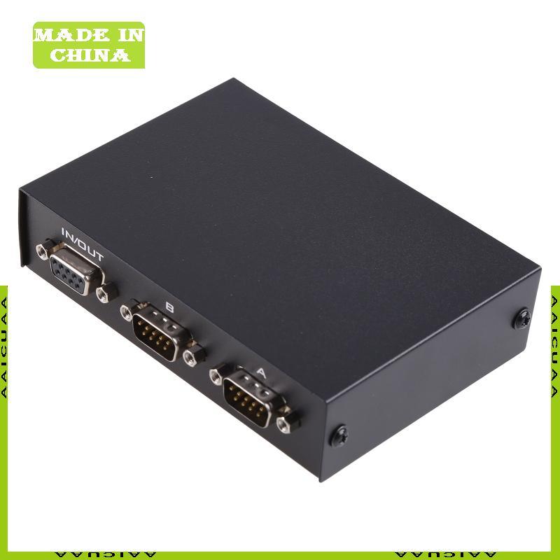 AA DB9 Pin Serial RS232 Switch Box Nút thủ công để chia sẻ PC với thiết bị nối tiếp