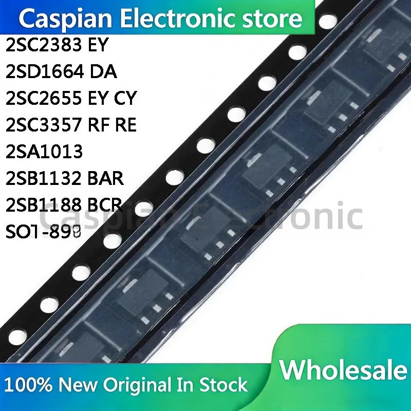 5 Chiếc 2SC2383 EY 2SD1664 DA 2SC2655 EY CY 2SC3357 RF RE 2SA1013 2SB1132 BAR 2SB1188 BCR SOT-89 IC 