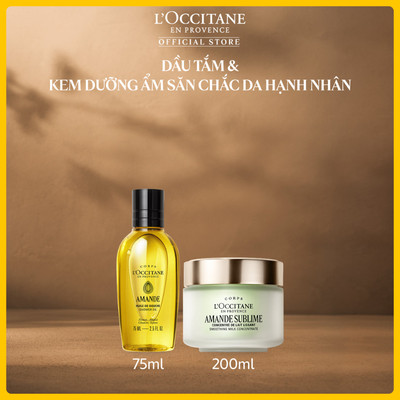 [LIVE] Combo Kem Dưỡng Thể Hạnh Nhân 200ML và Dầu Tắm Hạnh Nhân 75ML L'OCCITANE