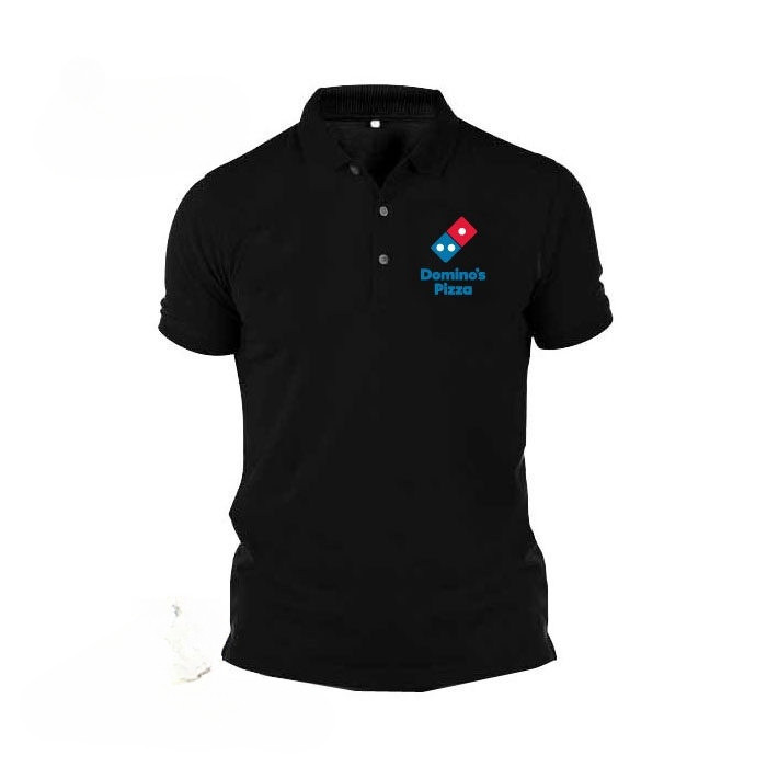 Domino Pizza In Áo Polo Màu Trơn Nhẹ 1 Cotton Tay Ngắn Thường Ngày