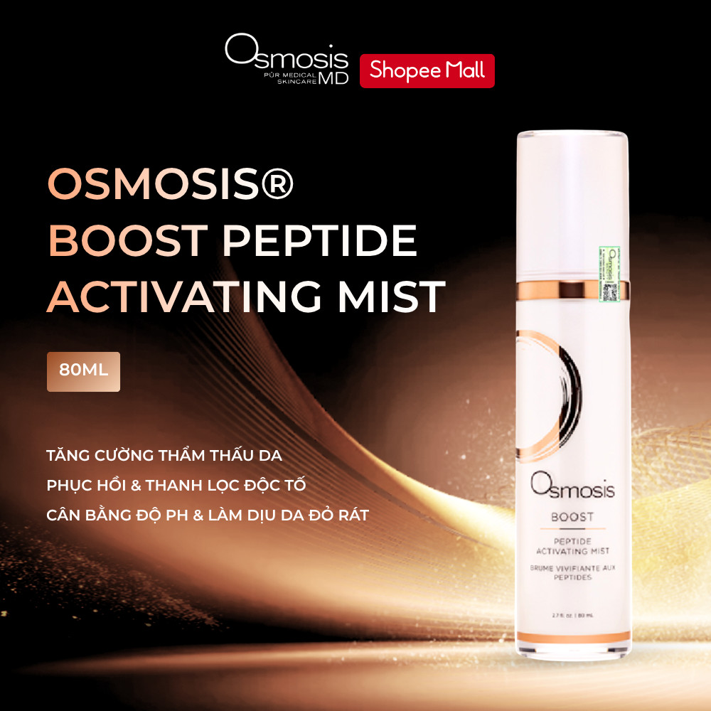Xịt Dưỡng Kích Hoạt Phục Hồi Và Làm Dịu Da - Osmosis Boost Peptide Activating Mist 80ml