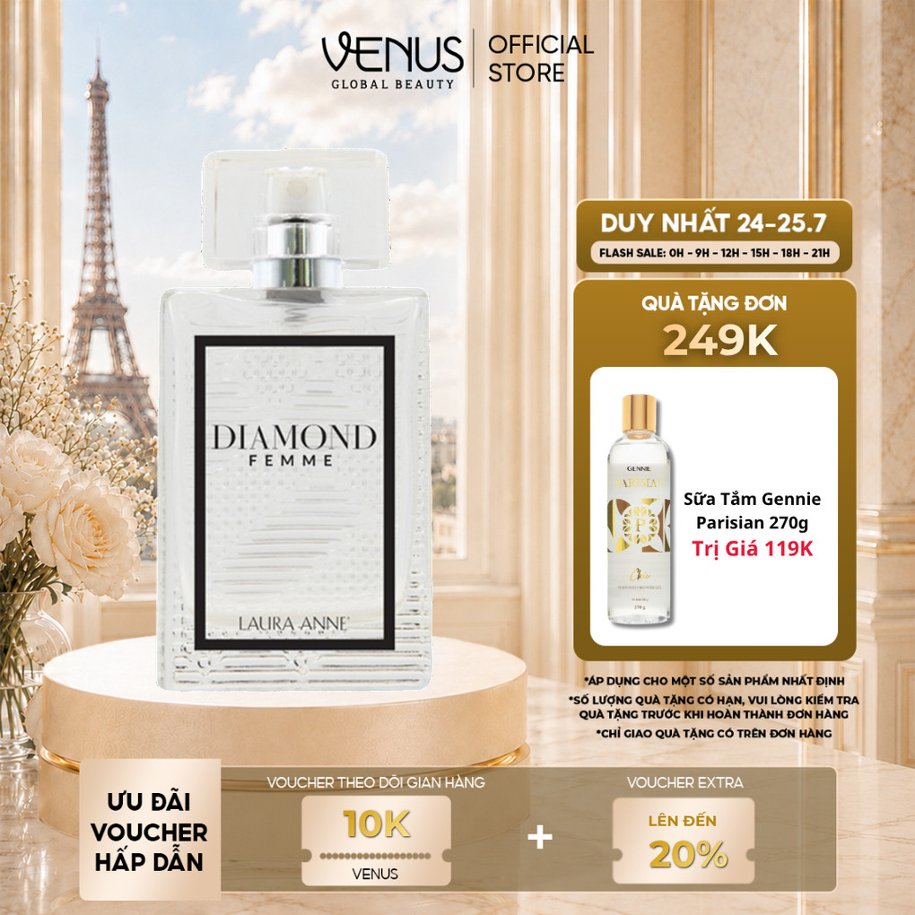 [MUA 1 TẶNG 1] Nước Hoa Nữ Diamond Femme hương sang trọng, quyến rũ 45ml