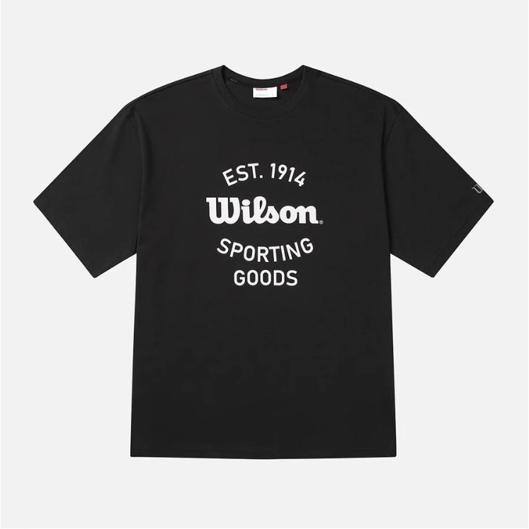 Áo thun ngắn tay thời trang Wilson Wilson Wilson Cotton nguyên chất Unisex fhdr