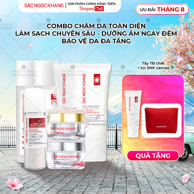 Trọn bộ dưỡng da Sắc Ngọc Khang chắm sóc toàn diện giúp duy trì, nuôi dưỡng làn da sáng khỏe tự nhiên
