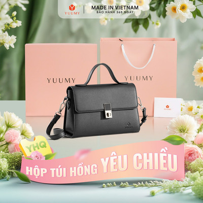 Bộ hộp quà YUUMY (Túi đeo chéo nữ YUUMY YN302 + Hộp quà YHQ2 + Túi giấy YTG2 + Túi rút BVR3838 + Thiệp cảm ơn YBT1)