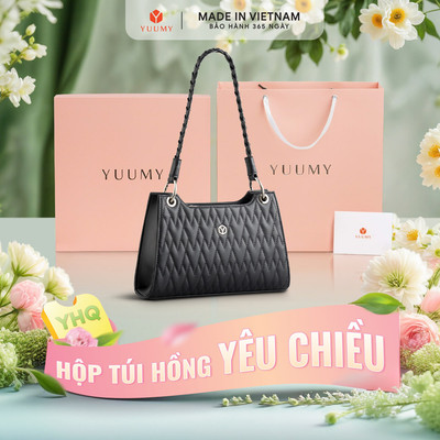 Bộ hộp quà YUUMY (Túi đeo vai nữ YUUMY YN223 + Hộp quà YHQ2 + Túi giấy YTG2 + Túi rút BVR3838 + Thiệp cảm ơn YBT1)