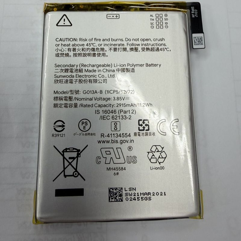 Thích hợp cho pin điện thoại di động chính hãng Google Pixel3 Pixel3xl G013A-B G013C-B Bảng điện