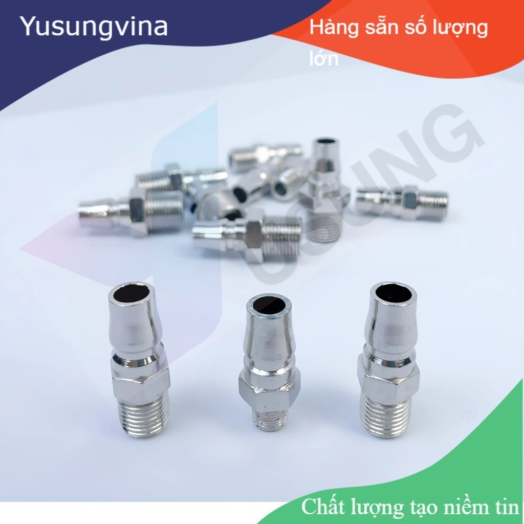 Combo 10 cái Khớp nối nhanh PM20/ PM30/ PM40 - Đầu nối nhanh khí nén - Đầu nối hơi nhanh - Đầu nối ố
